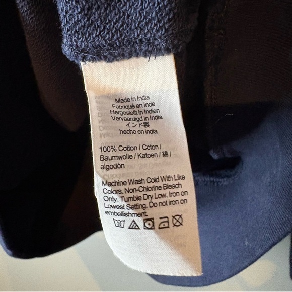 J. Crew Navy Sequin Collar Sweatshirt - Picture 4 of 5